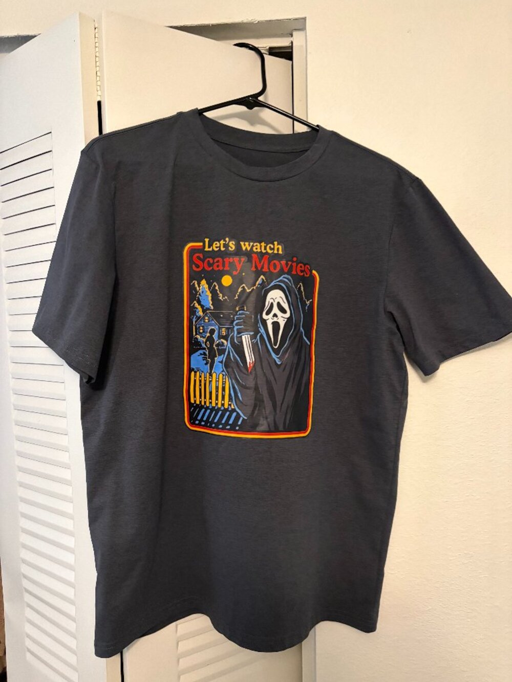Tonfent "Let's Watch Scary Movies" Ghostface Graphic Tee